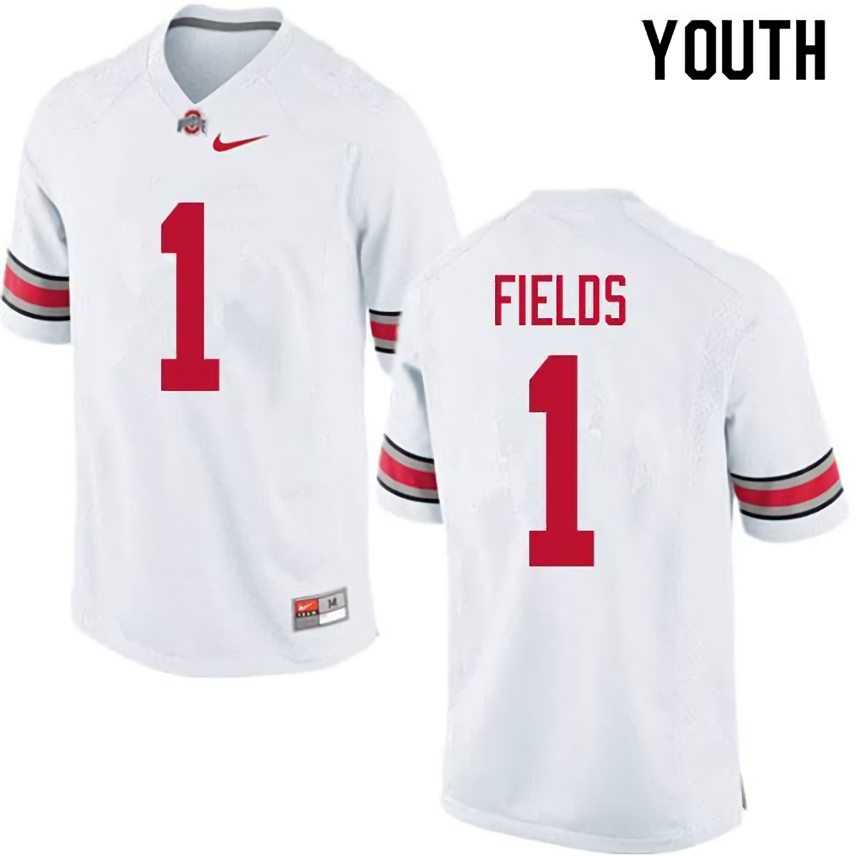 Justin Fields Ohio State Buckeyes Youth NCAA #1 Nike White College Stitched Football Jersey XKA0156QQ
